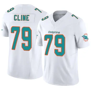 Kevin Cline Men's Limited White Miami Dolphins Vapor F.U.S.E. Jersey