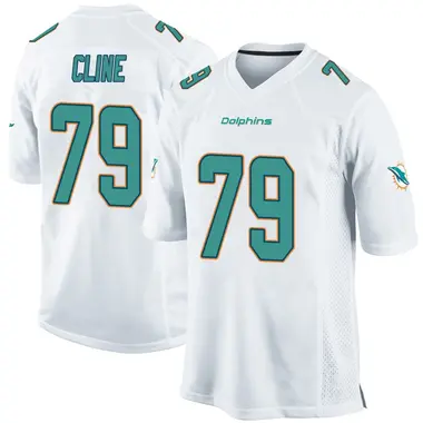 Kevin Cline Youth Game White Miami Dolphins Jersey
