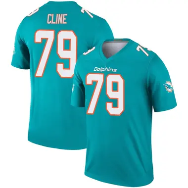 Kevin Cline Youth Legend Aqua Miami Dolphins Jersey