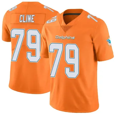 Kevin Cline Youth Limited Orange Miami Dolphins Color Rush Jersey