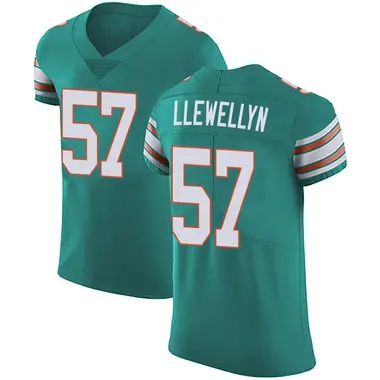 Max Llewellyn Men's Elite Green Miami Dolphins Aqua Alternate Vapor Untouchable Jersey