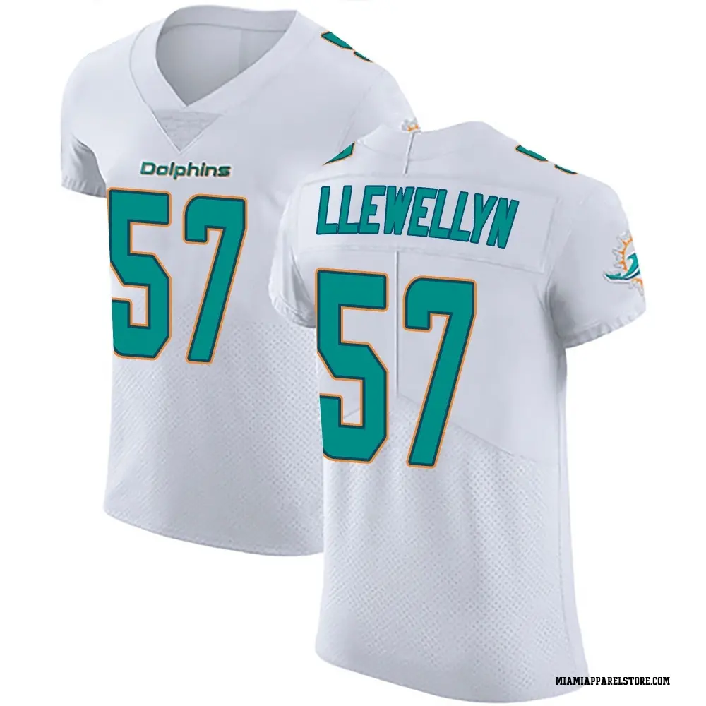 Max Llewellyn Men's Elite White Miami Dolphins Vapor Untouchable Jersey