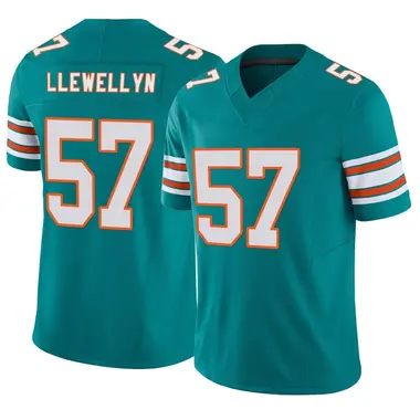 Max Llewellyn Men's Limited Aqua Miami Dolphins Alternate Vapor F.U.S.E. Jersey