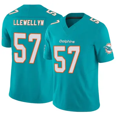Max Llewellyn Men's Limited Aqua Miami Dolphins Vapor F.U.S.E. Jersey