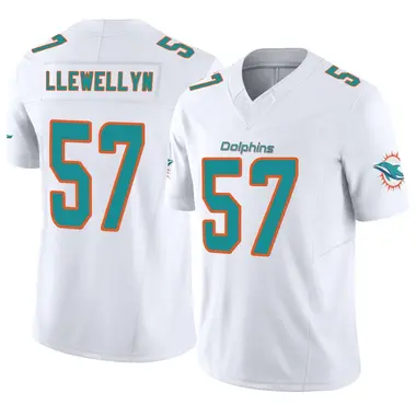 Max Llewellyn Men's Limited White Miami Dolphins Vapor F.U.S.E. Jersey