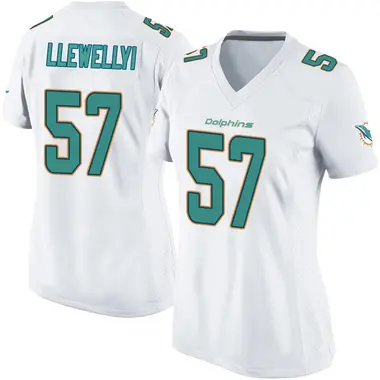 Max Llewellyn Women's Game White Miami Dolphins Jersey