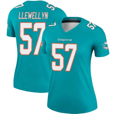 Max Llewellyn Women's Legend Aqua Miami Dolphins Jersey