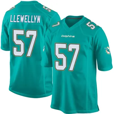 Max Llewellyn Youth Game Aqua Miami Dolphins Team Color Jersey