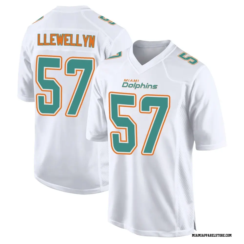 Max Llewellyn Youth Game White Miami Dolphins Fashion Jersey