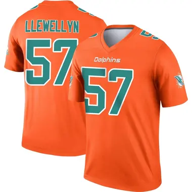 Max Llewellyn Youth Legend Orange Miami Dolphins Inverted Jersey