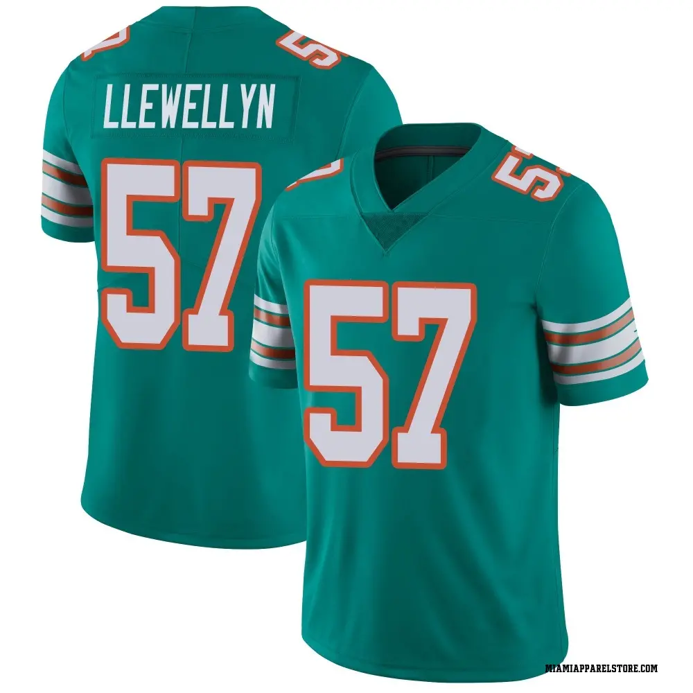 Max Llewellyn Youth Limited Aqua Miami Dolphins Alternate Vapor Untouchable Jersey