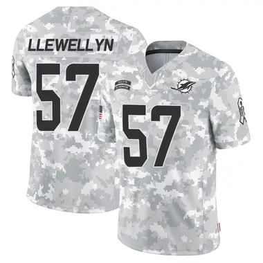 Max Llewellyn Youth Limited Arctic Camo Miami Dolphins 2024 Salute to Service Jersey