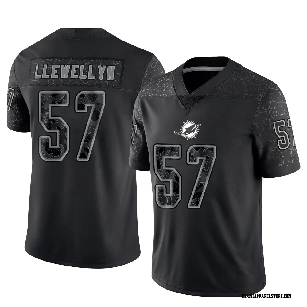 Max Llewellyn Youth Limited Black Miami Dolphins Reflective Jersey