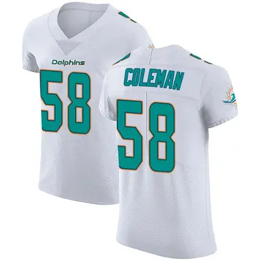 Seth Coleman Men's Elite White Miami Dolphins Vapor Untouchable Jersey