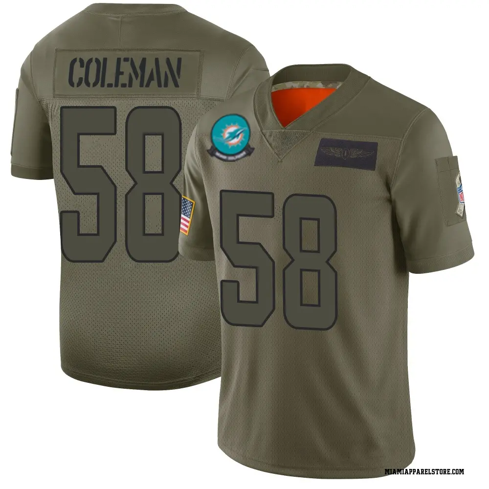 Seth Coleman Men's Limited Camo Miami Dolphins 2019 Salute to Service Jersey