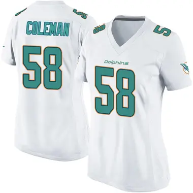 Seth Coleman Women's Game White Miami Dolphins Jersey