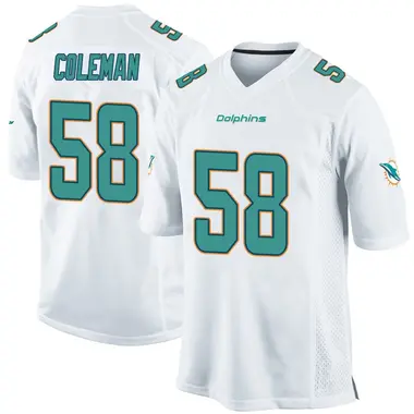 Seth Coleman Youth Game White Miami Dolphins Jersey
