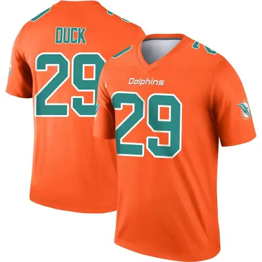 Storm Duck Youth Legend Orange Miami Dolphins Inverted Jersey