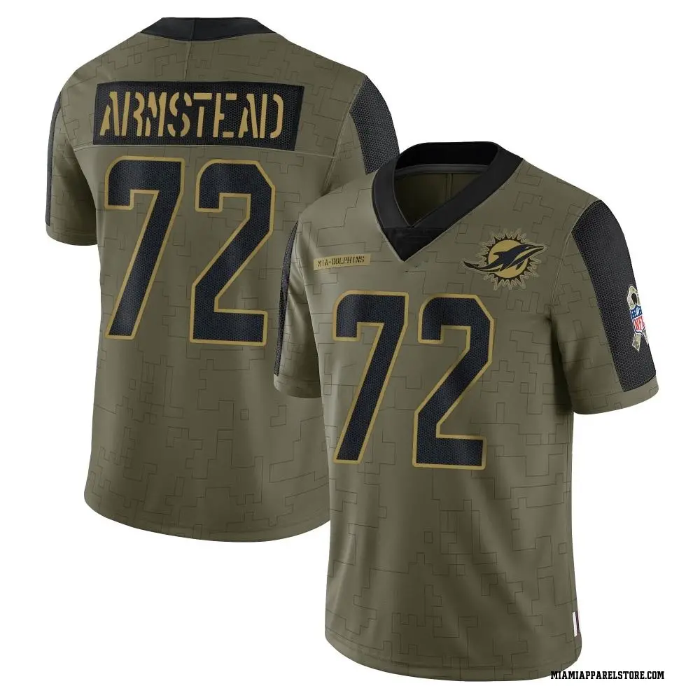 Terron Armstead Youth Limited Olive Miami Dolphins 2021 Salute To Service Jersey