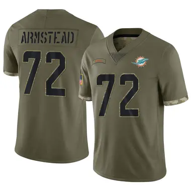 Terron Armstead Youth Limited Olive Miami Dolphins 2022 Salute To Service Jersey