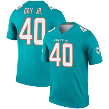 Willie Gay Jr. Men's Legend Aqua Miami Dolphins Jersey