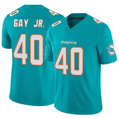 Willie Gay Jr. Men's Limited Aqua Miami Dolphins Vapor F.U.S.E. Jersey