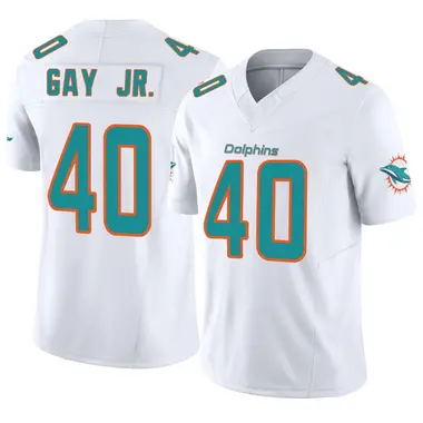 Willie Gay Jr. Men's Limited White Miami Dolphins Vapor F.U.S.E. Jersey