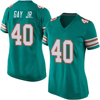 Willie Gay Jr. Women's Game Aqua Miami Dolphins Alternate Jersey