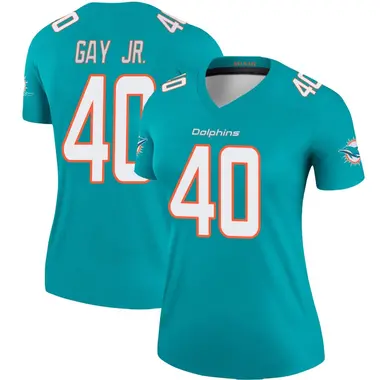 Willie Gay Jr. Women's Legend Aqua Miami Dolphins Jersey