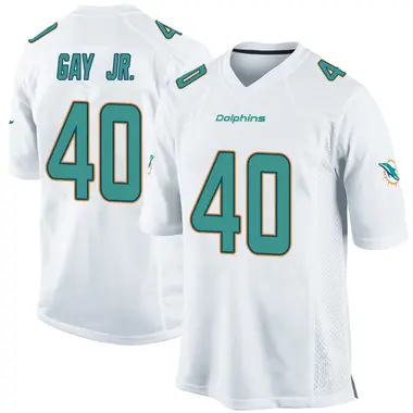 Willie Gay Jr. Youth Game White Miami Dolphins Jersey