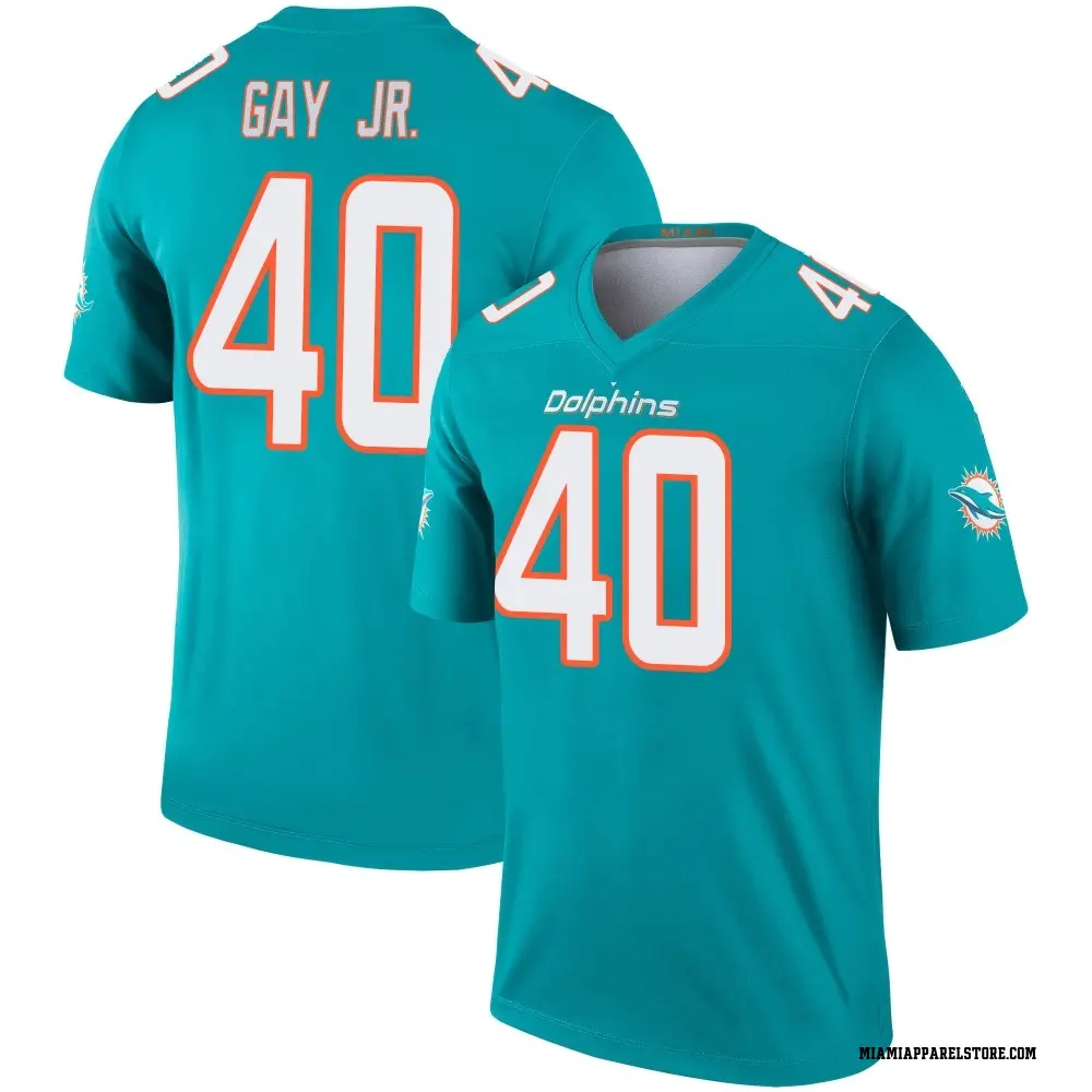 Willie Gay Jr. Youth Legend Aqua Miami Dolphins Jersey