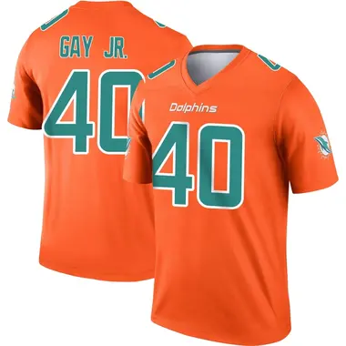 Willie Gay Jr. Youth Legend Orange Miami Dolphins Inverted Jersey