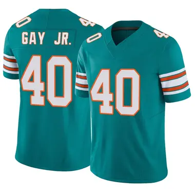 Willie Gay Jr. Youth Limited Aqua Miami Dolphins Alternate Vapor F.U.S.E. Jersey