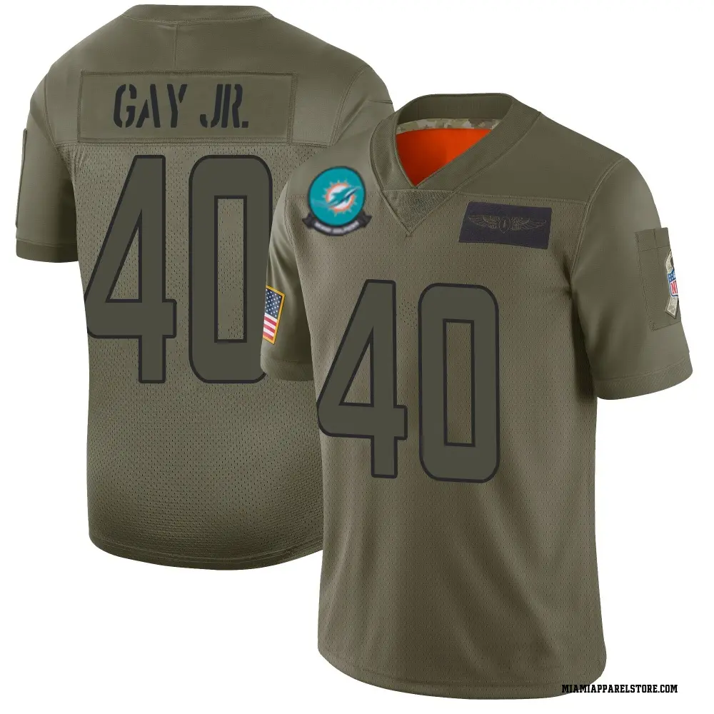 Willie Gay Jr. Youth Limited Camo Miami Dolphins 2019 Salute to Service Jersey